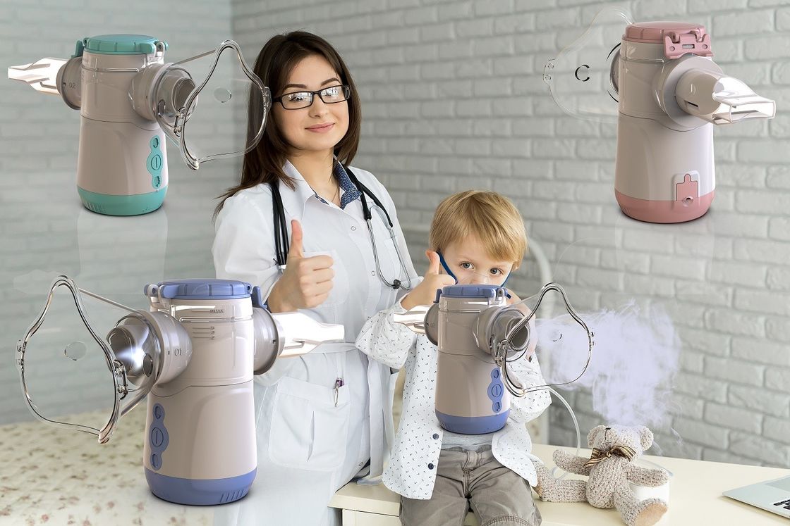 Nebulizer времени работы от батарей 7 дней с уровнем шума ≤40dB и тарифом распыливания ≥0.3ml/min